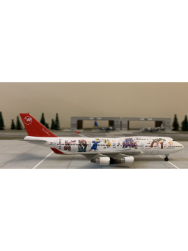 JET-X 1:400 NORTHWEST BOEING 747-400 “WORLD PLANE”