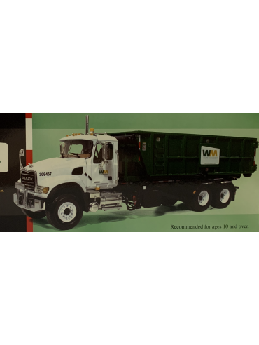 FIRST GEAR 1:34 MACK WASTE MANAGEMENT ROLL-OFF REFUSE TRUCK