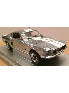 AMERICAN MUSCLE 1:18 1967 SHELBY MUSTANG GT-500<BR>CHROME POLISHED VERSION